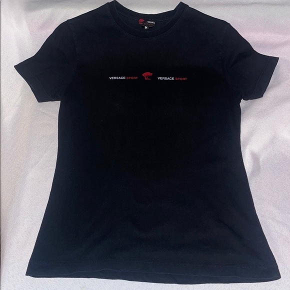 Versace Black and Red Sport Tee - Picture 2 of 7